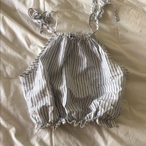 Brandy Melville cropped striped top